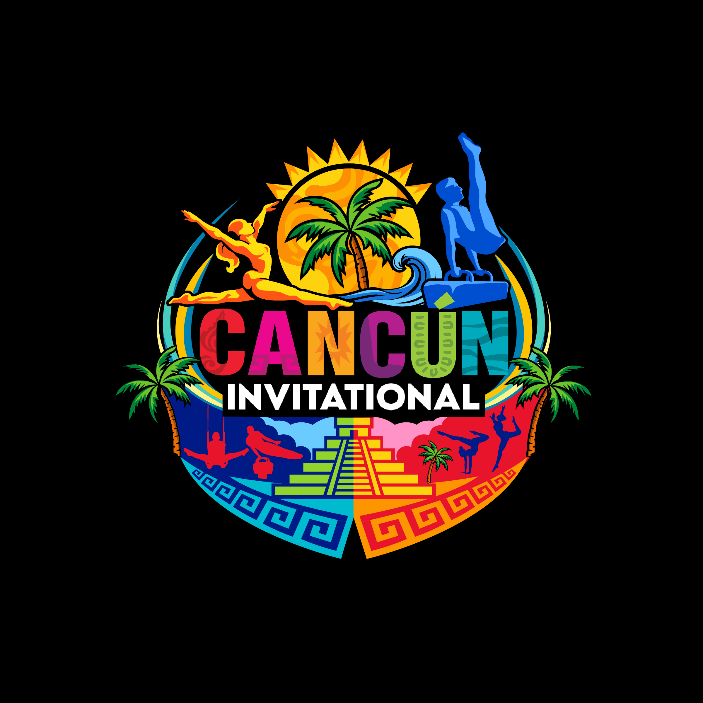 Cancun Invitational gymnastics logo